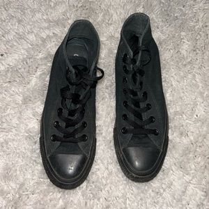 Black on Black Converse High Top